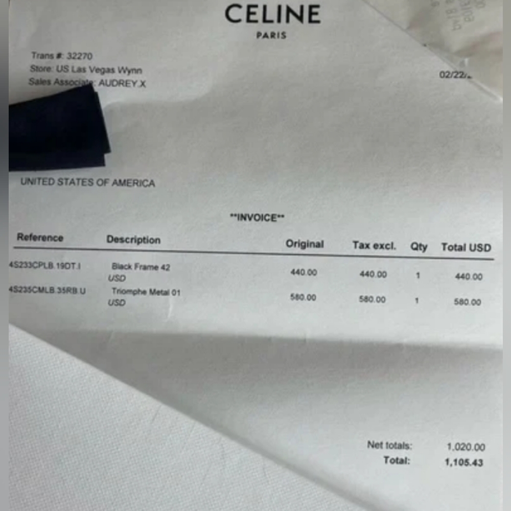 Celine Triomphe Gold Metal Sunglasses - Picture 13 of 13